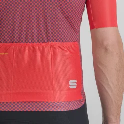 Maglia Sportful Checkmate - Rosso viola