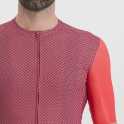 Maglia Sportful Checkmate - Rosso viola