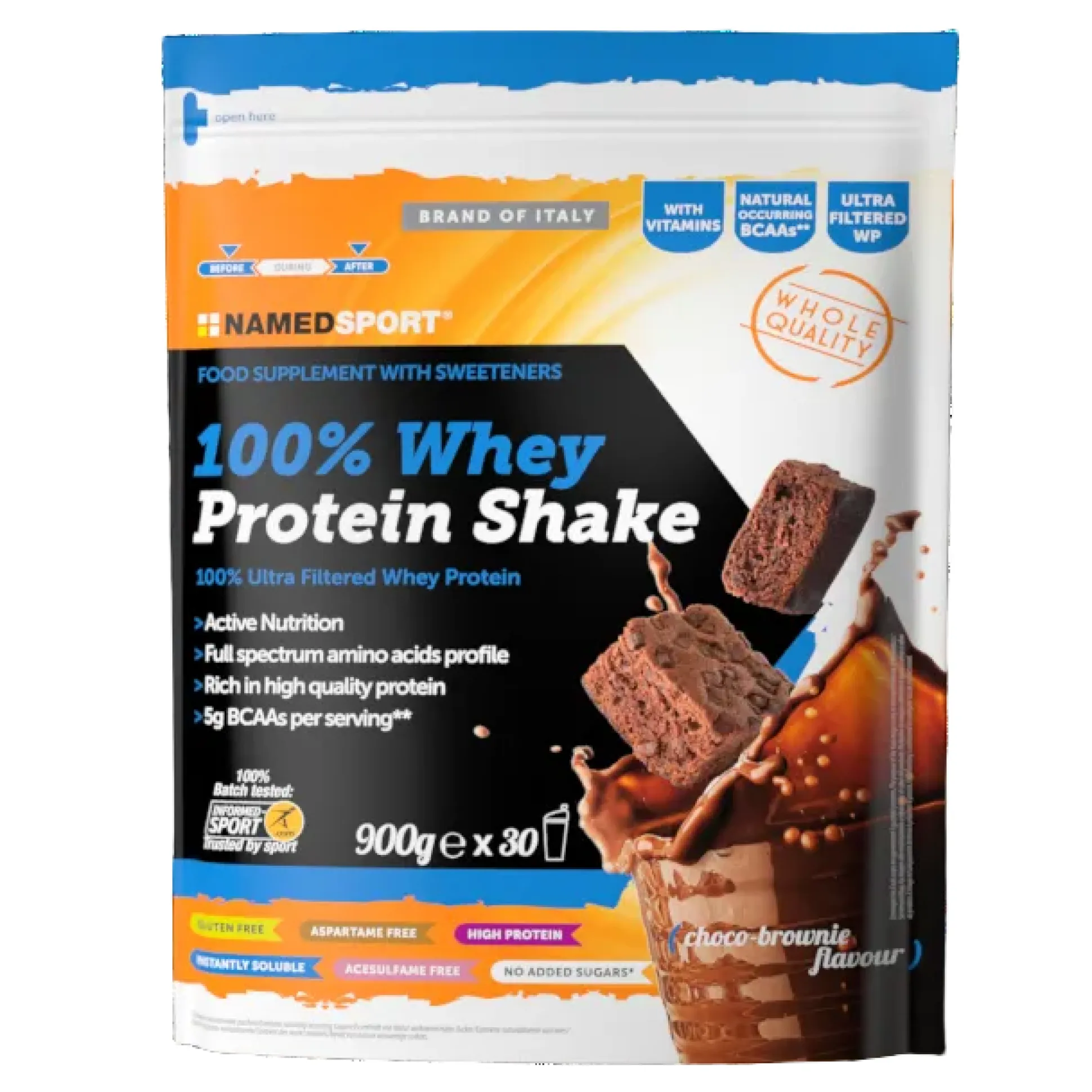 Named 100% Whey Protein Shake 900g - Choco Brownie