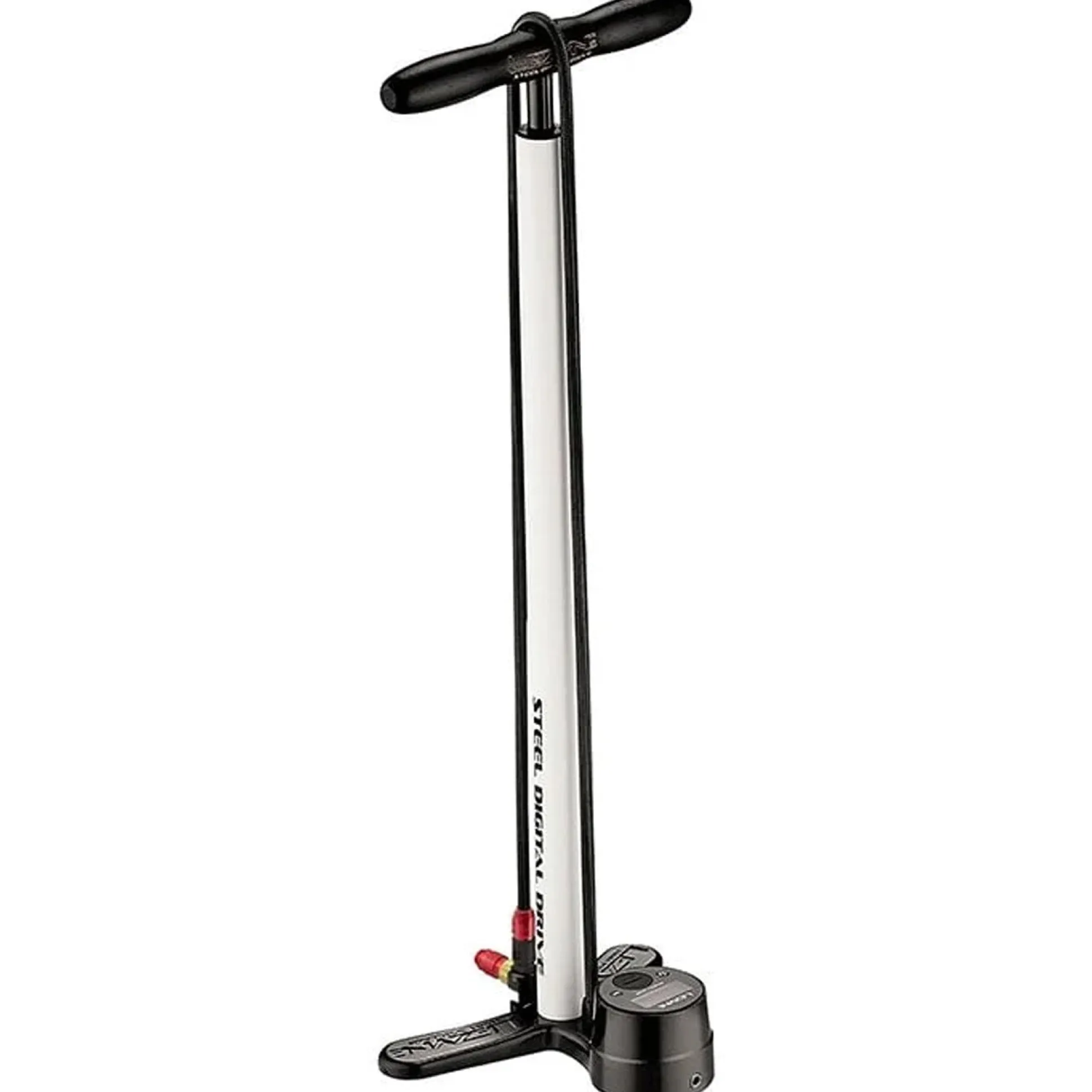 Pompa da Terra Lezyne Steel Digital Drive - Bianco