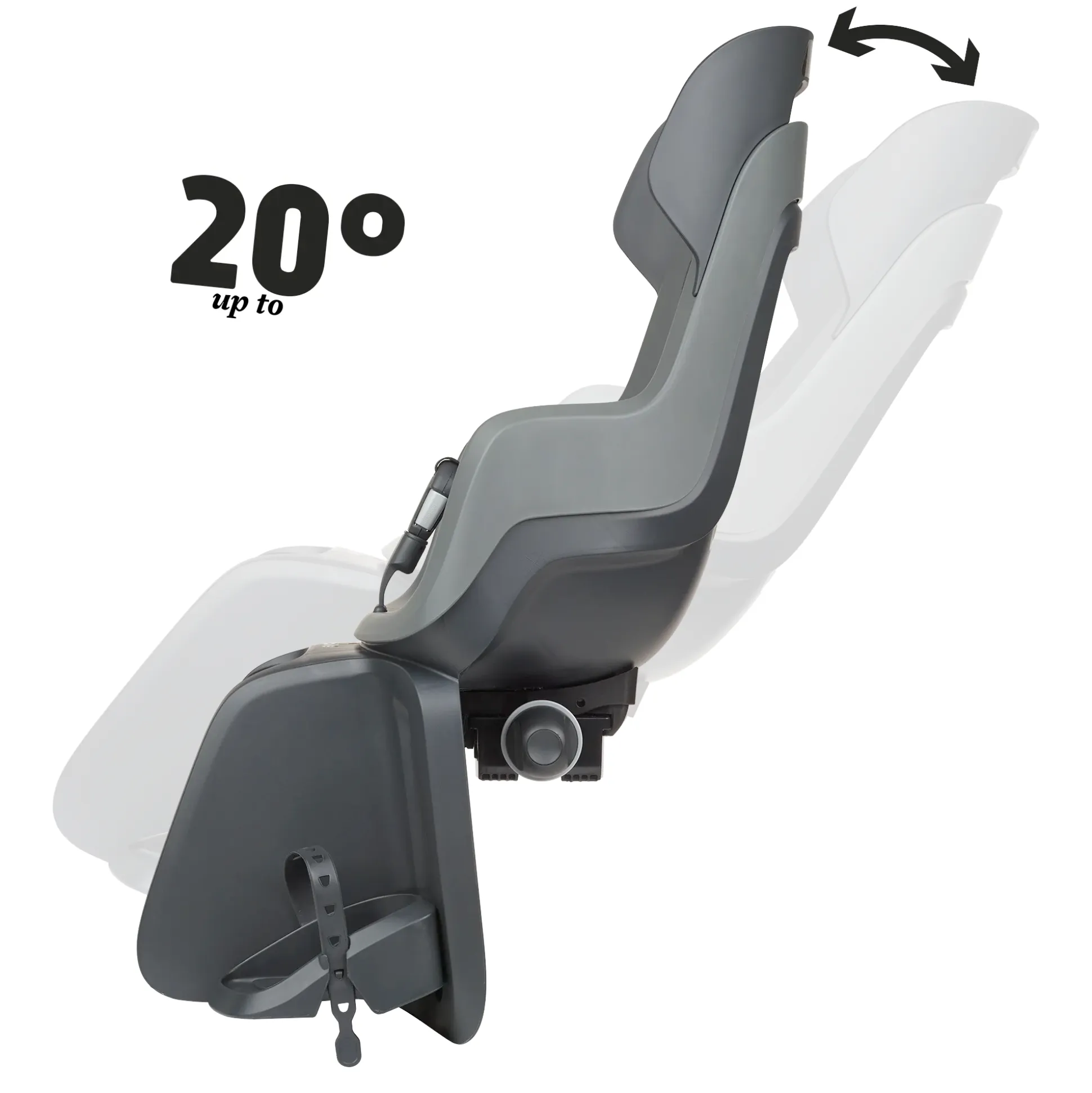 Seggiolino posteriore Bobike Go Maxi Carrier Reclinable - Grigio