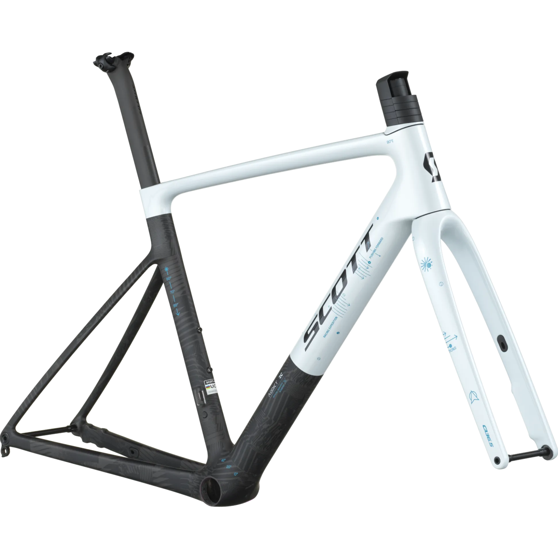 Telaio Scott Addict RC Pro HMX - Bianco nero