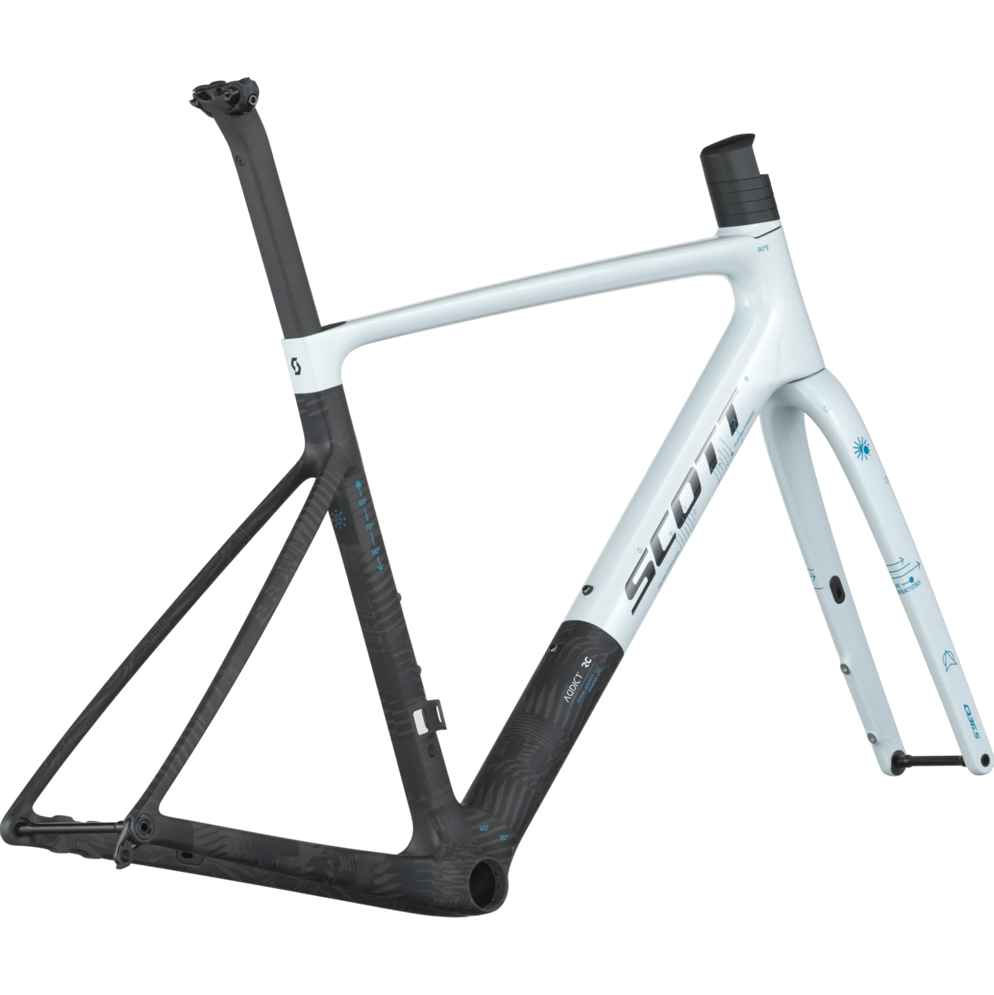 Telaio Scott Addict RC Pro HMX - Bianco nero