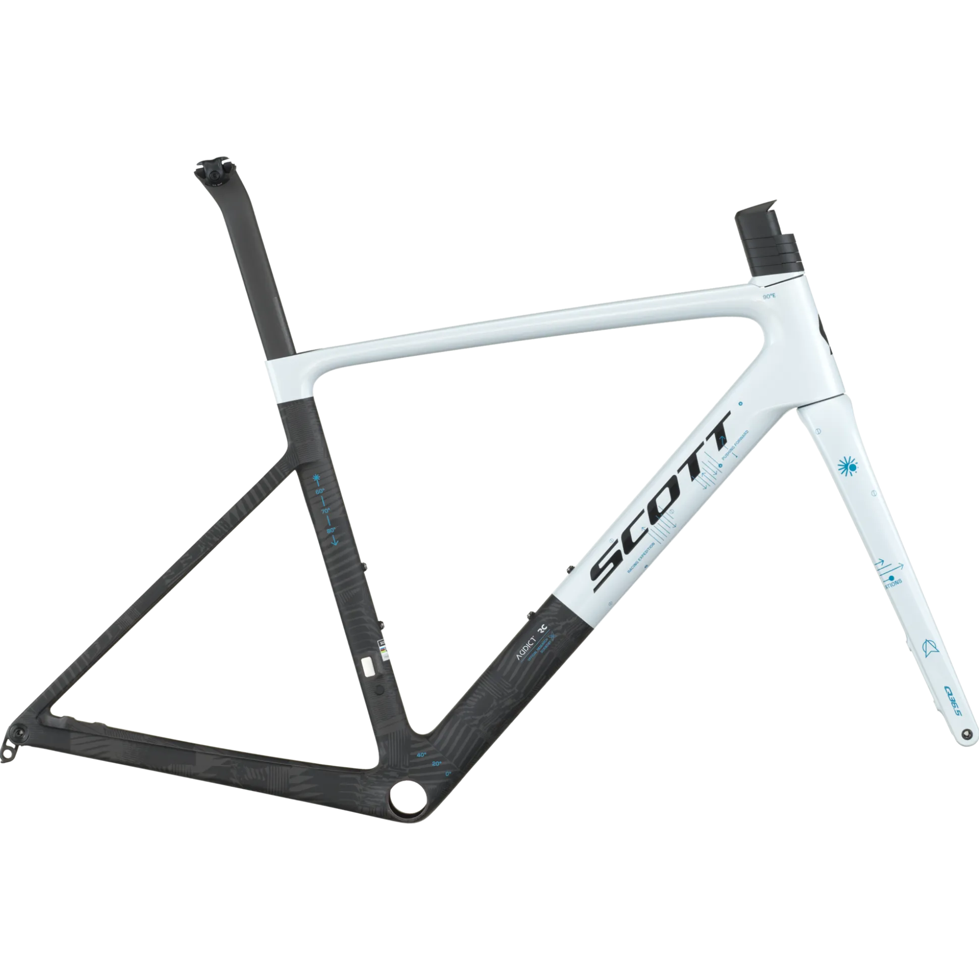 Telaio Scott Addict RC Pro HMX - Bianco nero