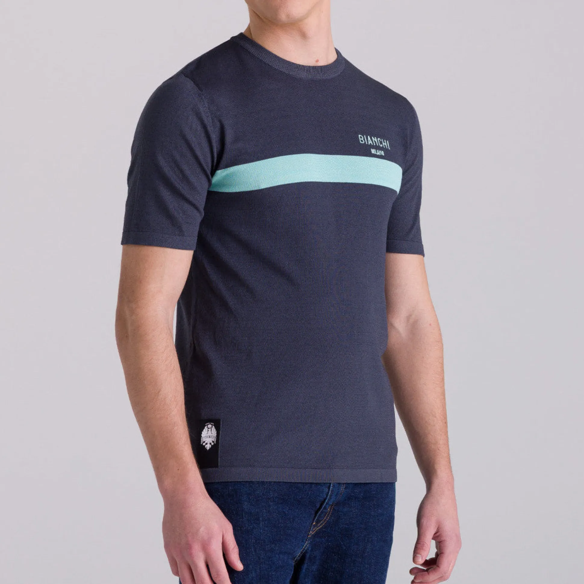 T-Shirt Bianchi Milano Classic - Grigio