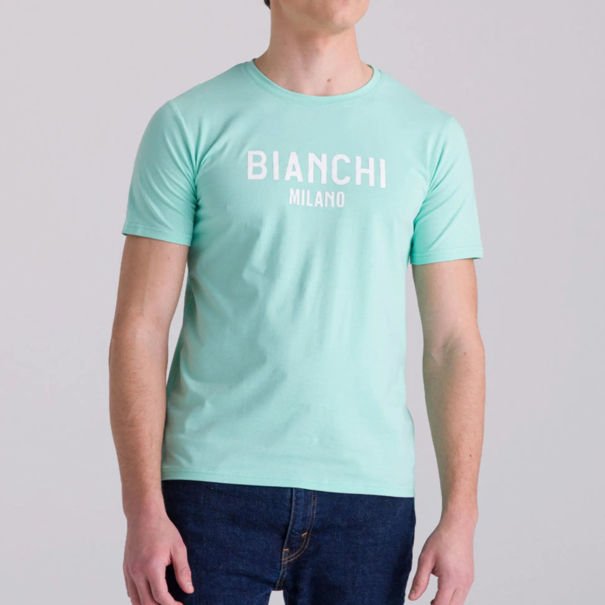 T-Shirt Bianchi Milano Fan - Celeste