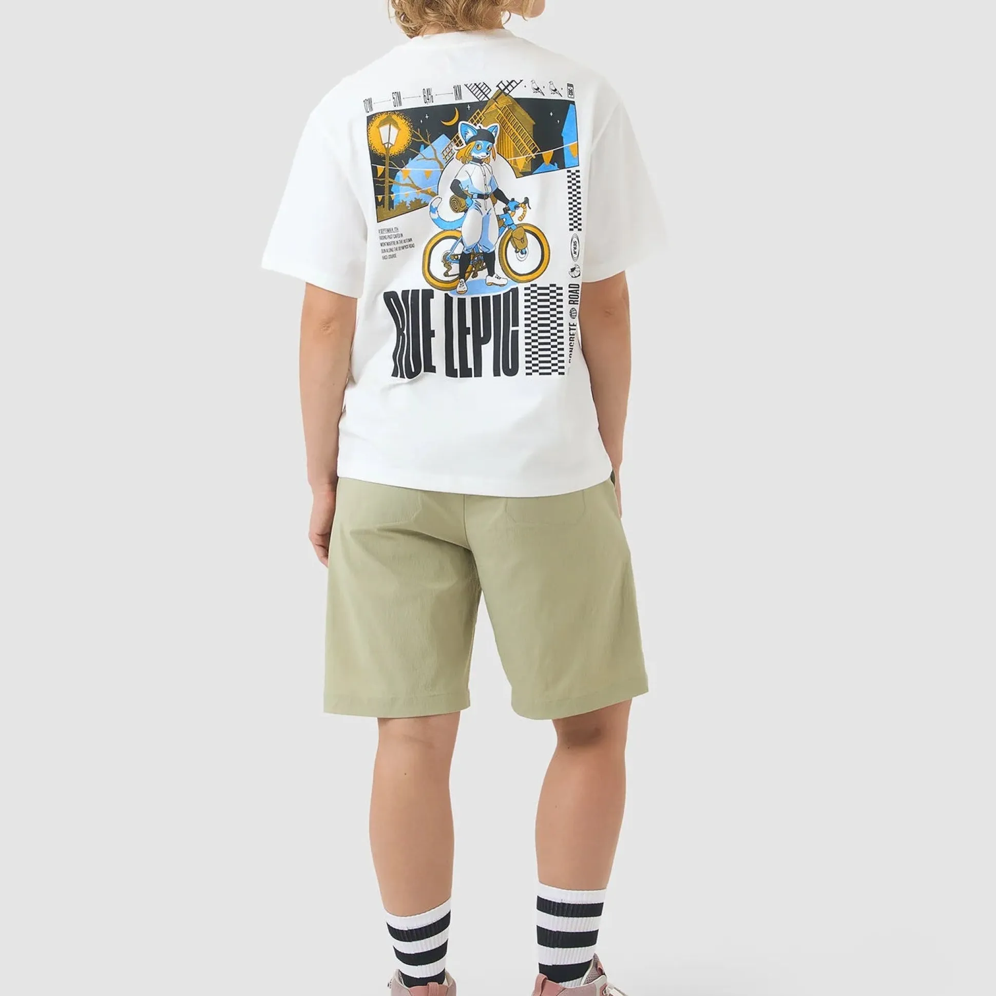 T-Shirt Cafe du Cycliste Col Paris - Bianco