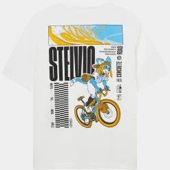 T-Shirt Cafe du Cycliste Col Stelvio - Bianco