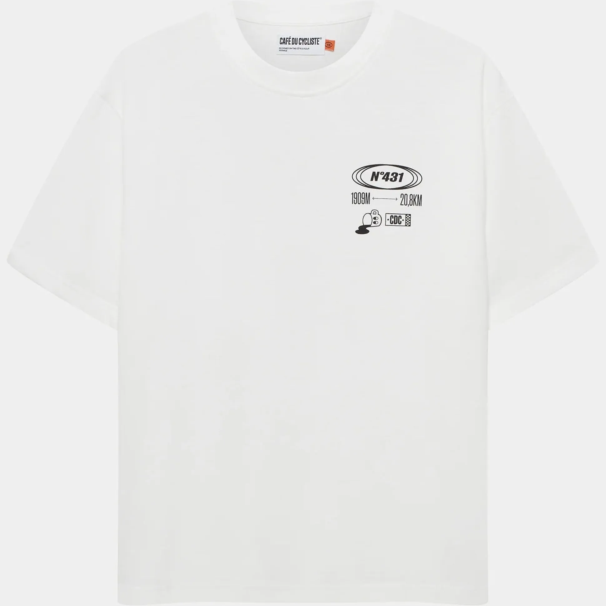 T-Shirt Cafe du Cycliste Col Ventoux - Bianco