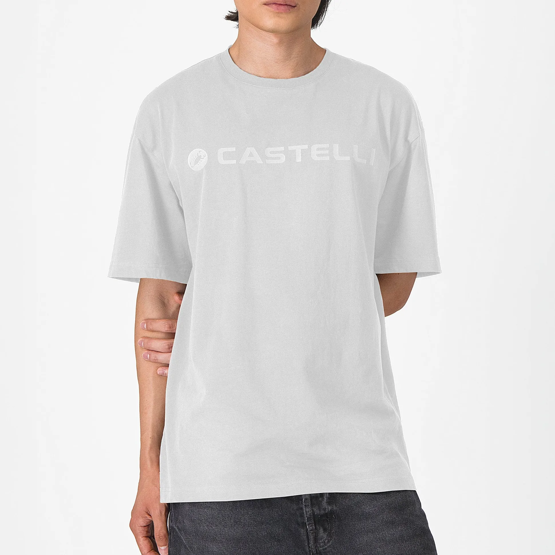T-Shirt Castelli Tone Logo - Bianco