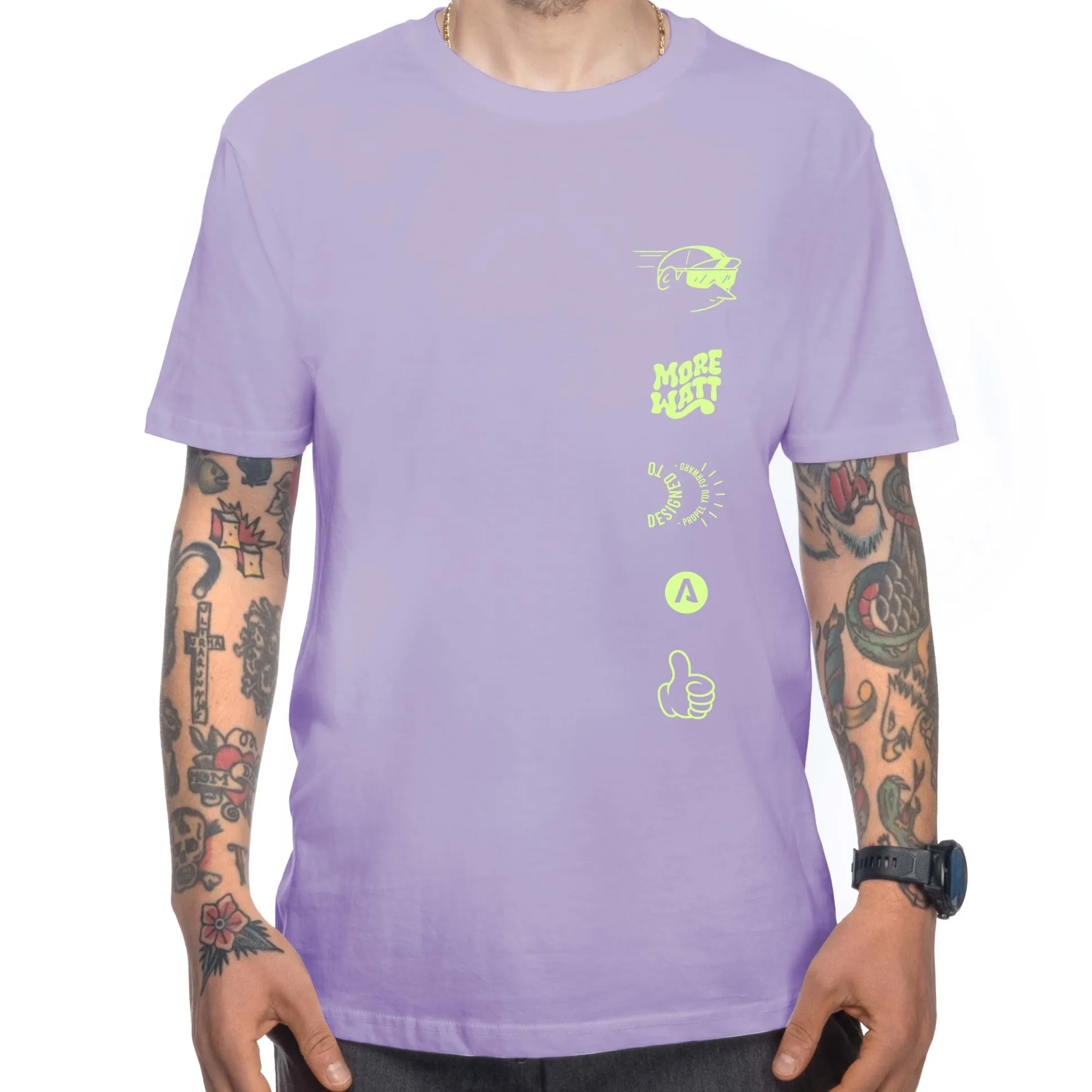 T-shirt More Watt - Lilla