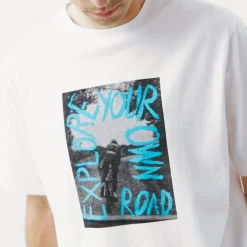 T-Shirt Pas Normal Studios Off-Race Graphic - Bianco