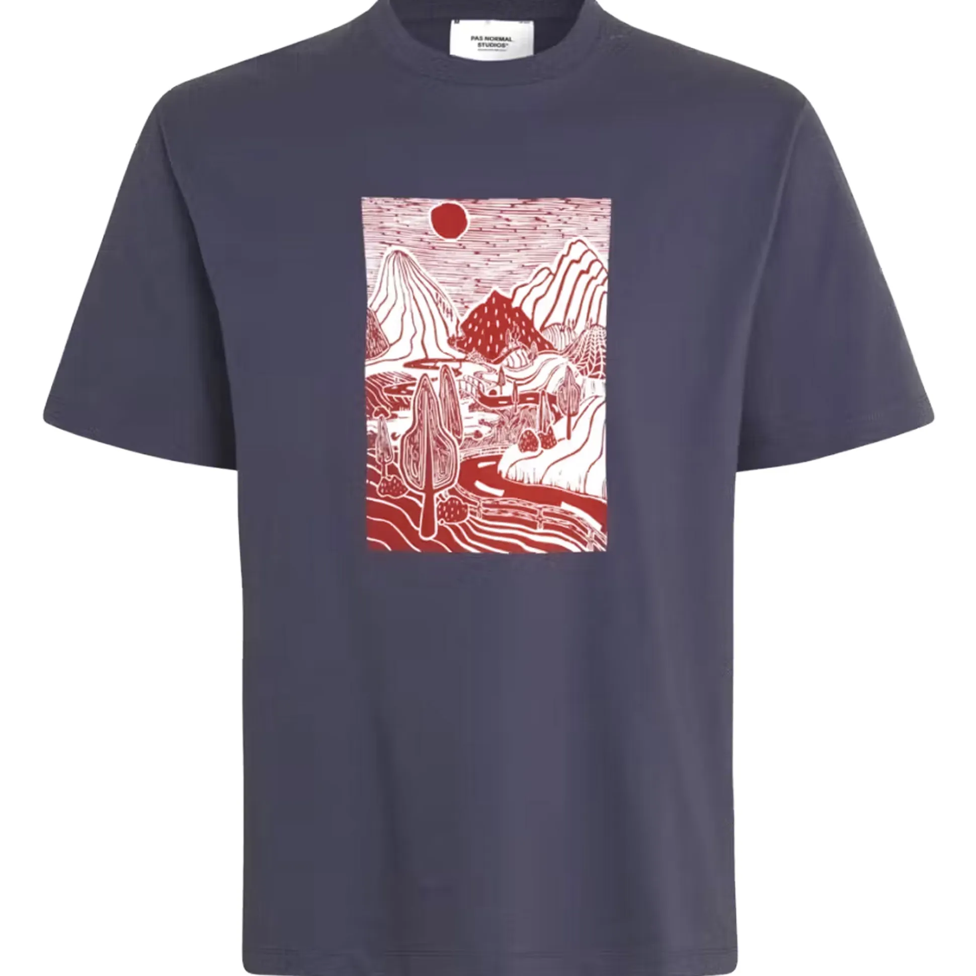 T-Shirt Pas Normal Studios Off-Race Graphic - Grigio