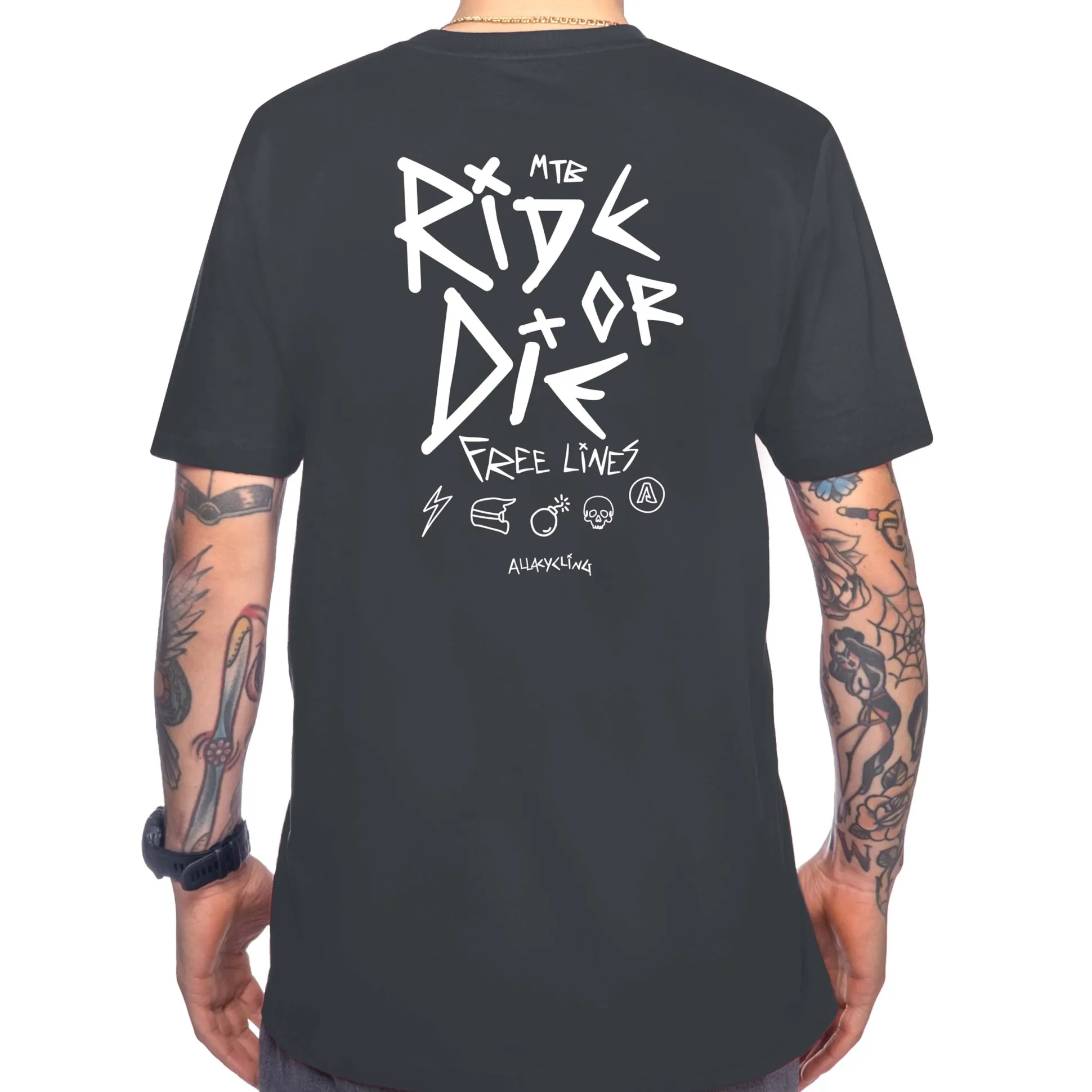 T-shirt Ride or Die - Nero