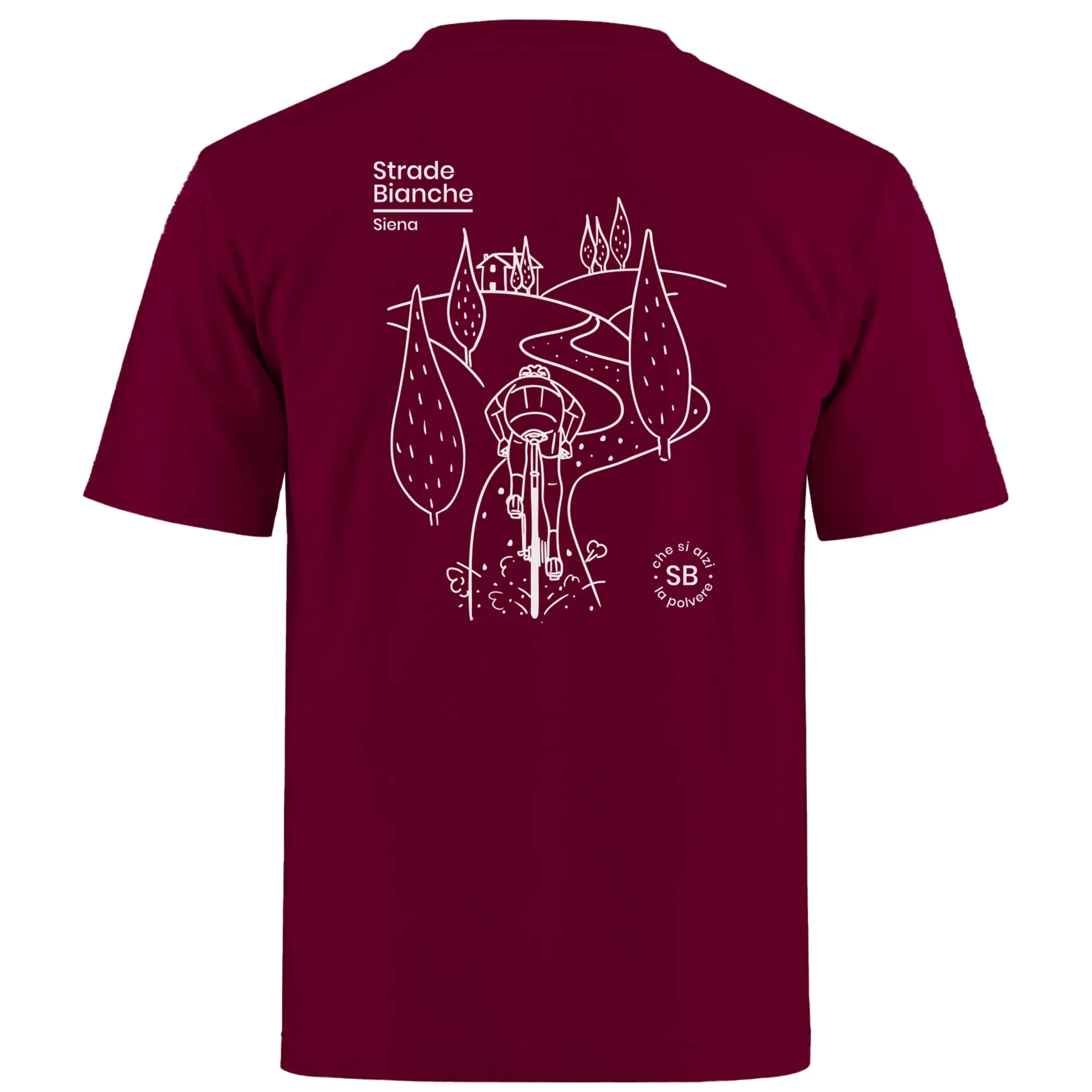 T-Shirt Strade Bianche - Bordeaux